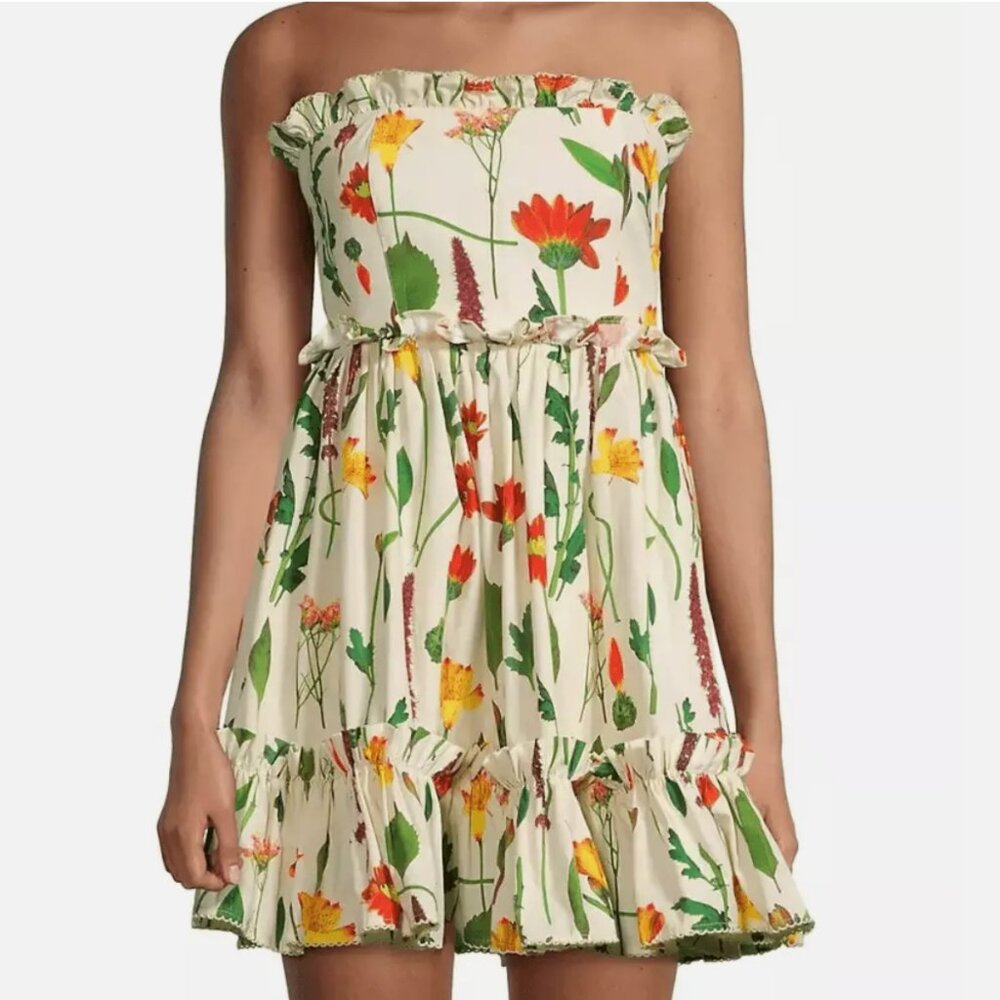 Agua by Agua Bendita Rosa Primavera Ruffled Mini Dress